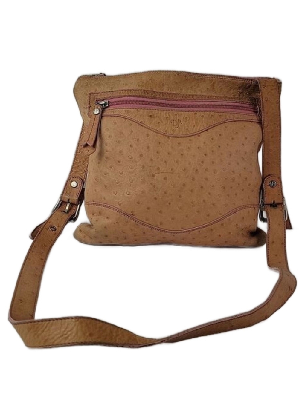 Donald J Pliner Xena Ostrich Embossed Leather Women's Crossbody Bag
